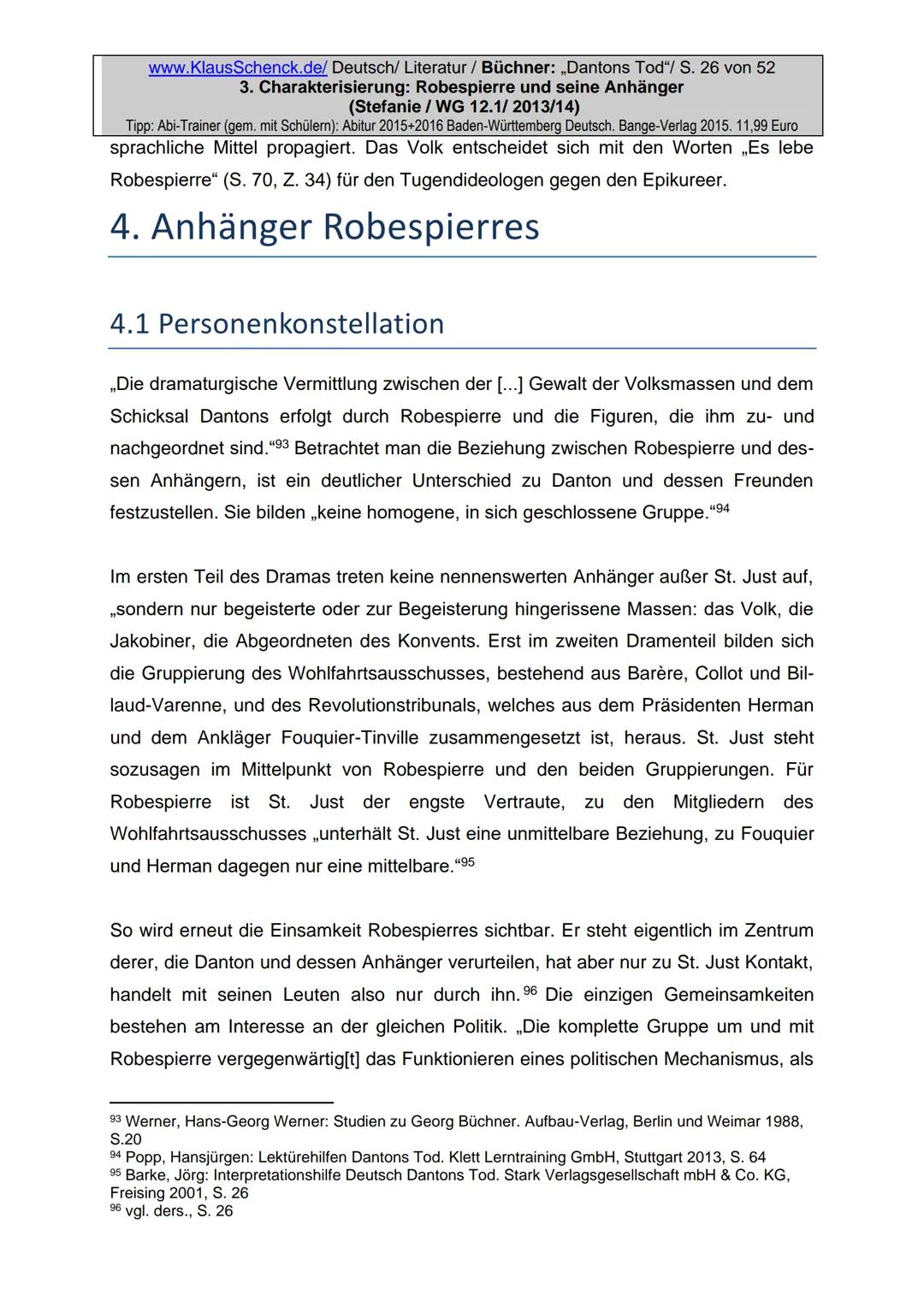 Charakterisierung:
Robespierre und seine Anhänger
Dichter:
Titel:
Verfasser der HA: Stefanie
Klasse:
12/1
Schule:
Fach:
Georg Büchner
Danton