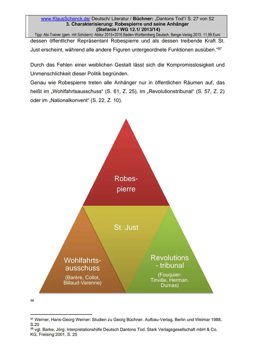 Charakterisierung:
Robespierre und seine Anhänger
Dichter:
Titel:
Verfasser der HA: Stefanie
Klasse:
12/1
Schule:
Fach:
Georg Büchner
Danton