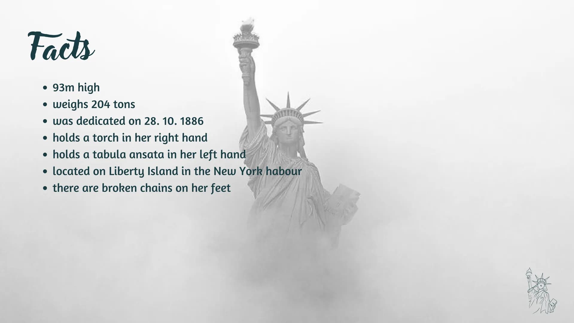 BIKEUX
THE STATUE OF LIBERTY
a symbol of freedom Content
topics:
facts
• representation
●
• historical information
• construction of the Sta