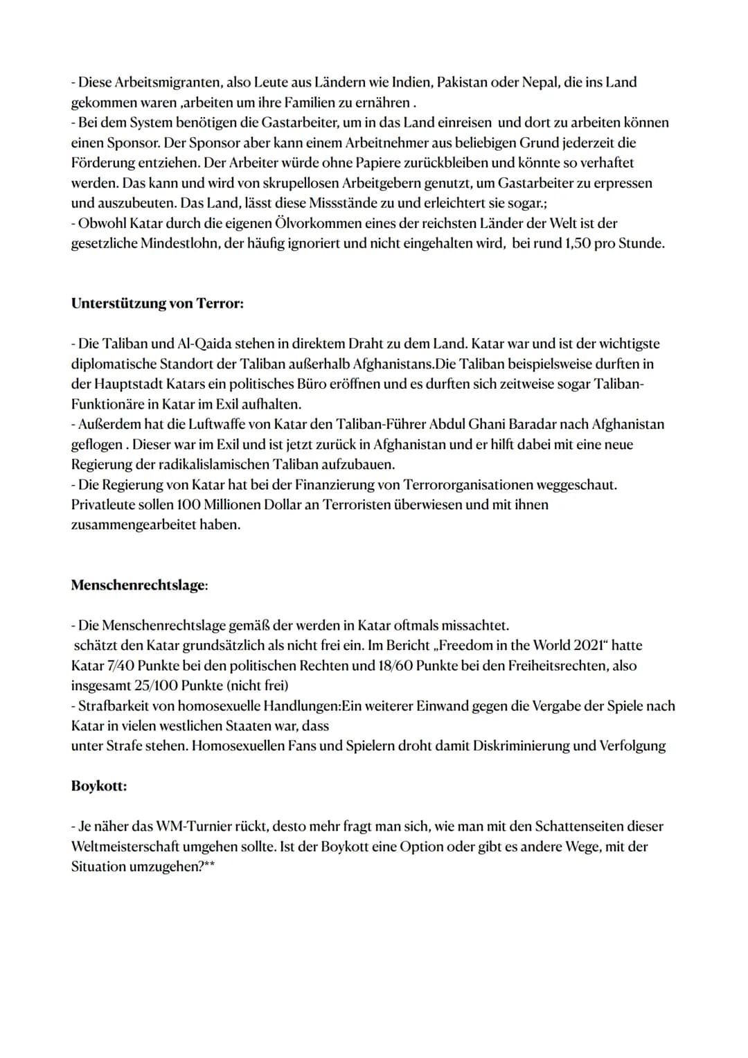 WM Katar 2022
Diesen Winter findet die kontroverse WM in Katar statt. Die FIFA und die Veranstalter versuchen,
das Turnier in ein positives 
