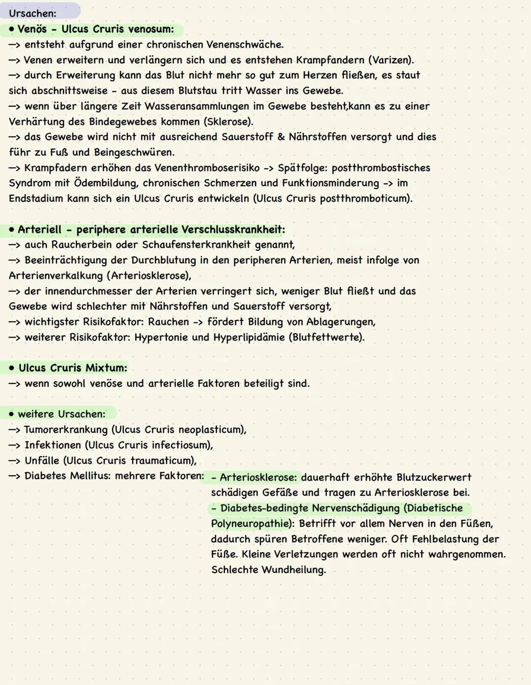 Ulcus Cruris
Ist ein offenes Bein,
• auf deutsch übersetzt ->
• Ulcus = Geschwür, cruris= Unterschenkel,
• Ein Ulcus Cruris ist eine tiefe u
