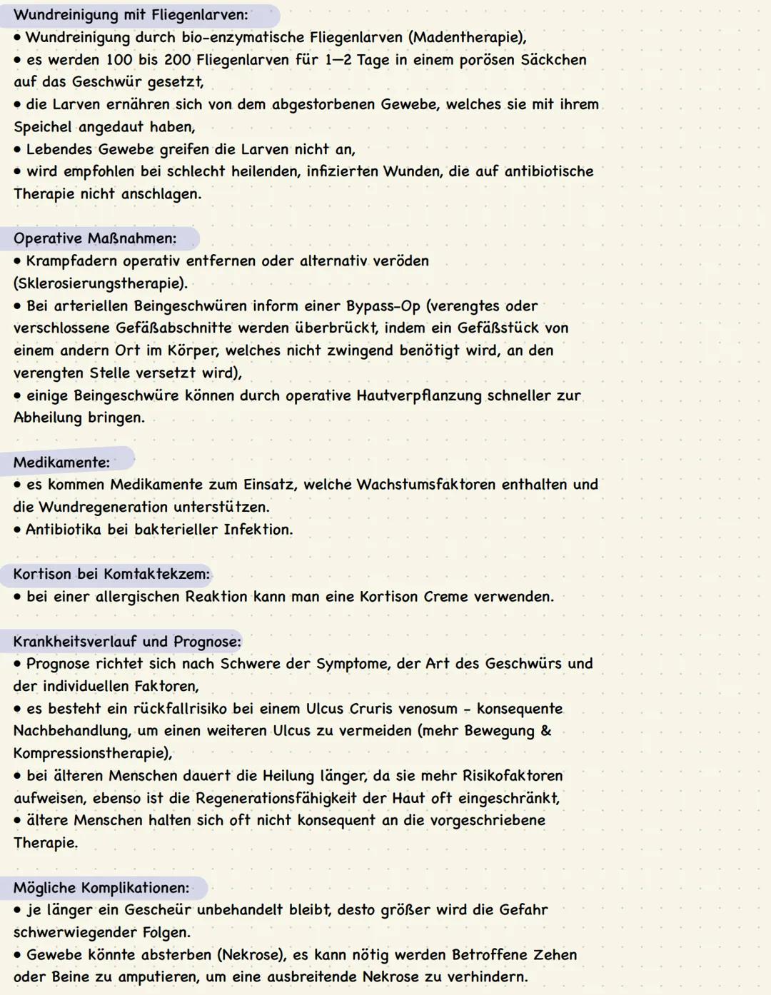 Ulcus Cruris
Ist ein offenes Bein,
• auf deutsch übersetzt ->
• Ulcus = Geschwür, cruris= Unterschenkel,
• Ein Ulcus Cruris ist eine tiefe u
