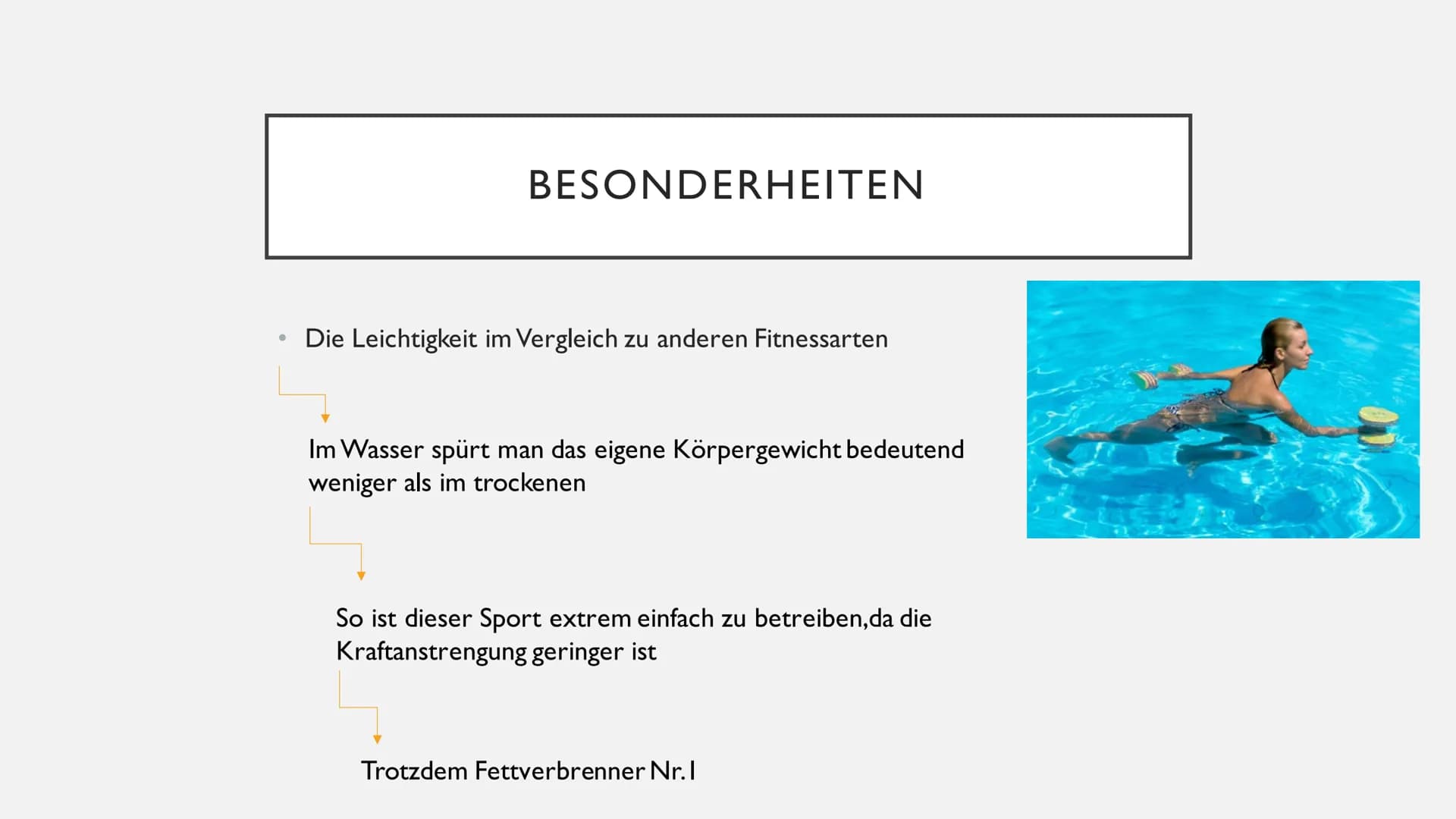 2
WASSERFITNESS ●
●
●
●
INHALT
Was ist das überhaupt?
Für wen ist das geeignet?
Vorteile de Wassers
Material
Geschichtlicher Hintergrund
Bes