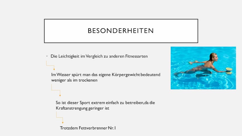 2
WASSERFITNESS ●
●
●
●
INHALT
Was ist das überhaupt?
Für wen ist das geeignet?
Vorteile de Wassers
Material
Geschichtlicher Hintergrund
Bes