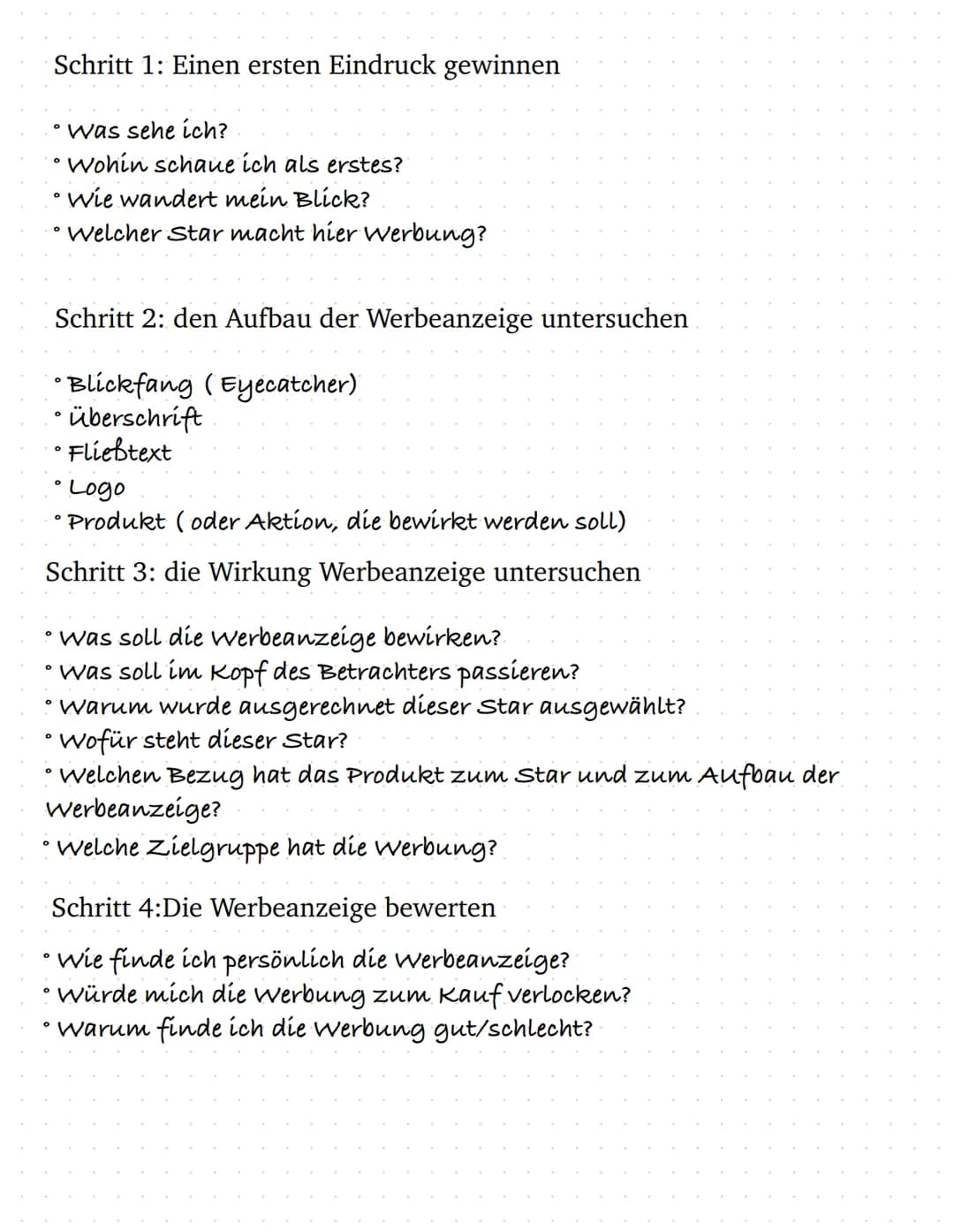 Aufbau einer Werbeanalyse
Einleitung: Das wird alles gennant....
-> Proddukt
-> Herstelller
-> Art der Veröffentlichung (Zeitung, Internet..