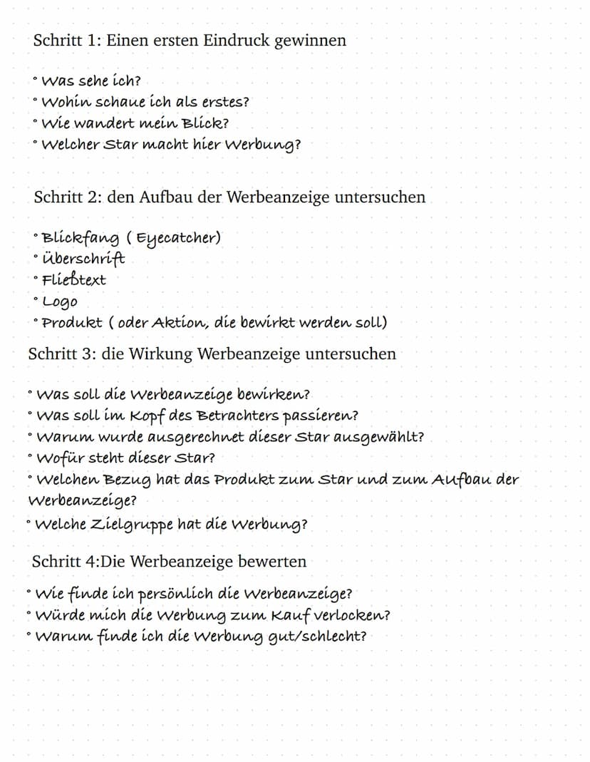Aufbau einer Werbeanalyse
Einleitung: Das wird alles gennant....
-> Proddukt
-> Herstelller
-> Art der Veröffentlichung (Zeitung, Internet..
