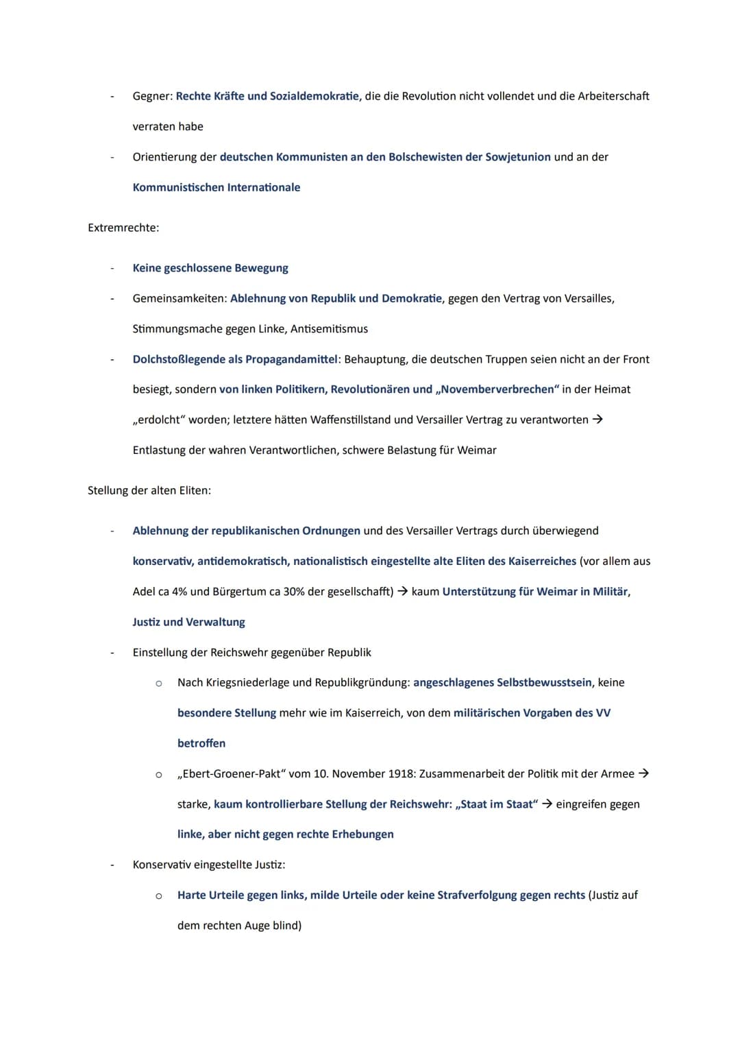 Weimarer Republik
Die Revolution von 1918/1919 auf einen Blick
Vorgeschichte:
Kriegsniederlage 1918
OHL: Eingeständnis der Niederlage (Ende
