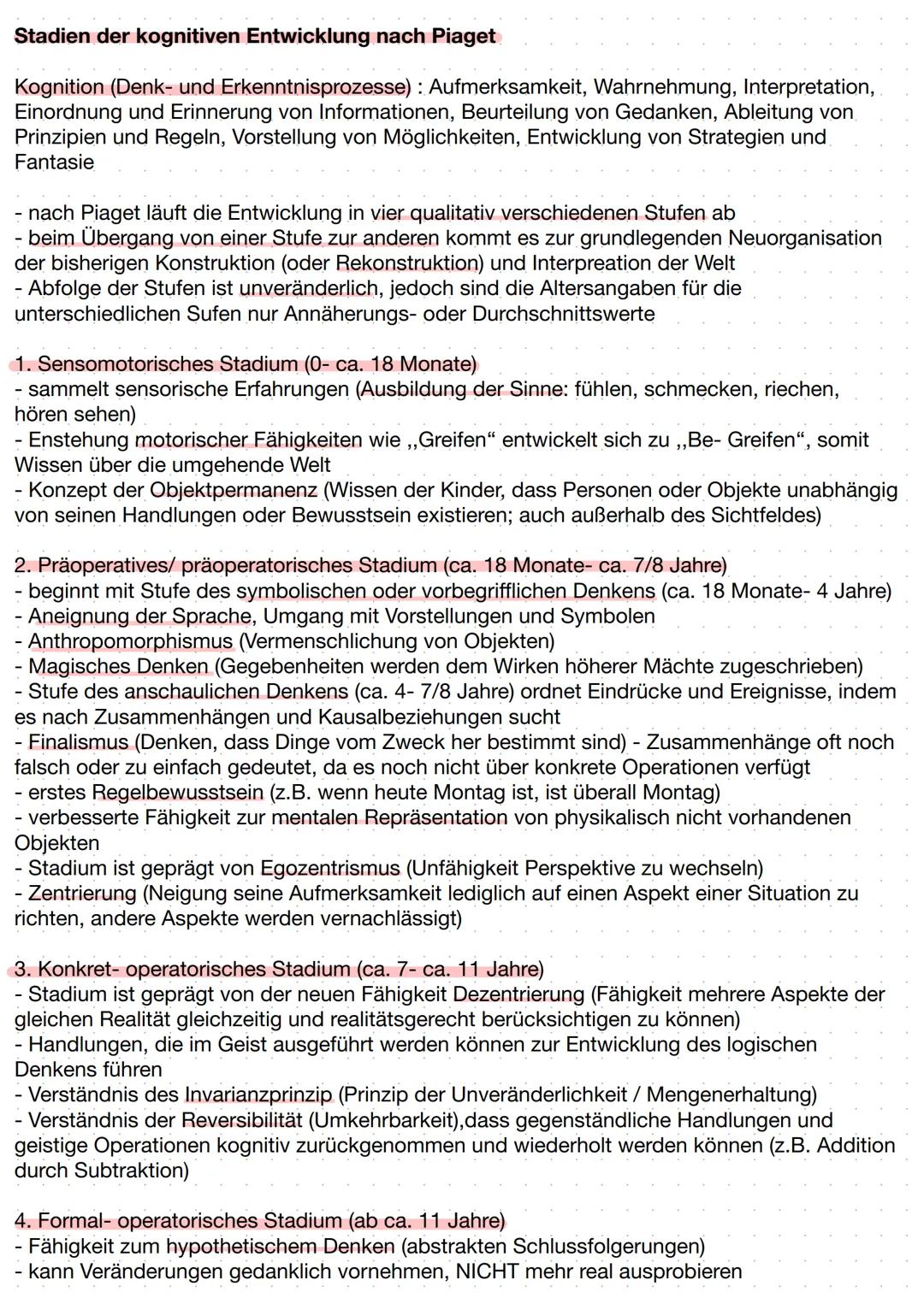 Kognitive Entwicklung nach Jean Flaget.
Grundannahmen:
Grundprinzipien der menschlichen Entwicklung: Organisation & Adaptation
- angeborene 