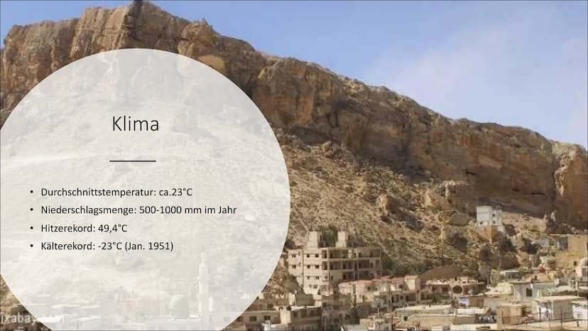 Syrien Gliederung
Allgemeine Fakten
Geographisch & Klima
Bevölkerung
Geschichte
Kultur
Politik & Wirtschaft
Tourismus
• Sehenswürdigkeiten &