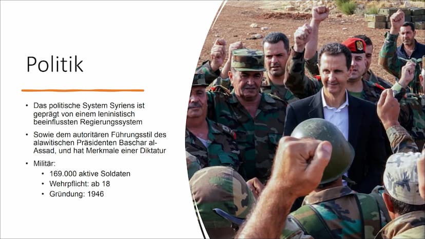 Syrien Gliederung
Allgemeine Fakten
Geographisch & Klima
Bevölkerung
Geschichte
Kultur
Politik & Wirtschaft
Tourismus
• Sehenswürdigkeiten &