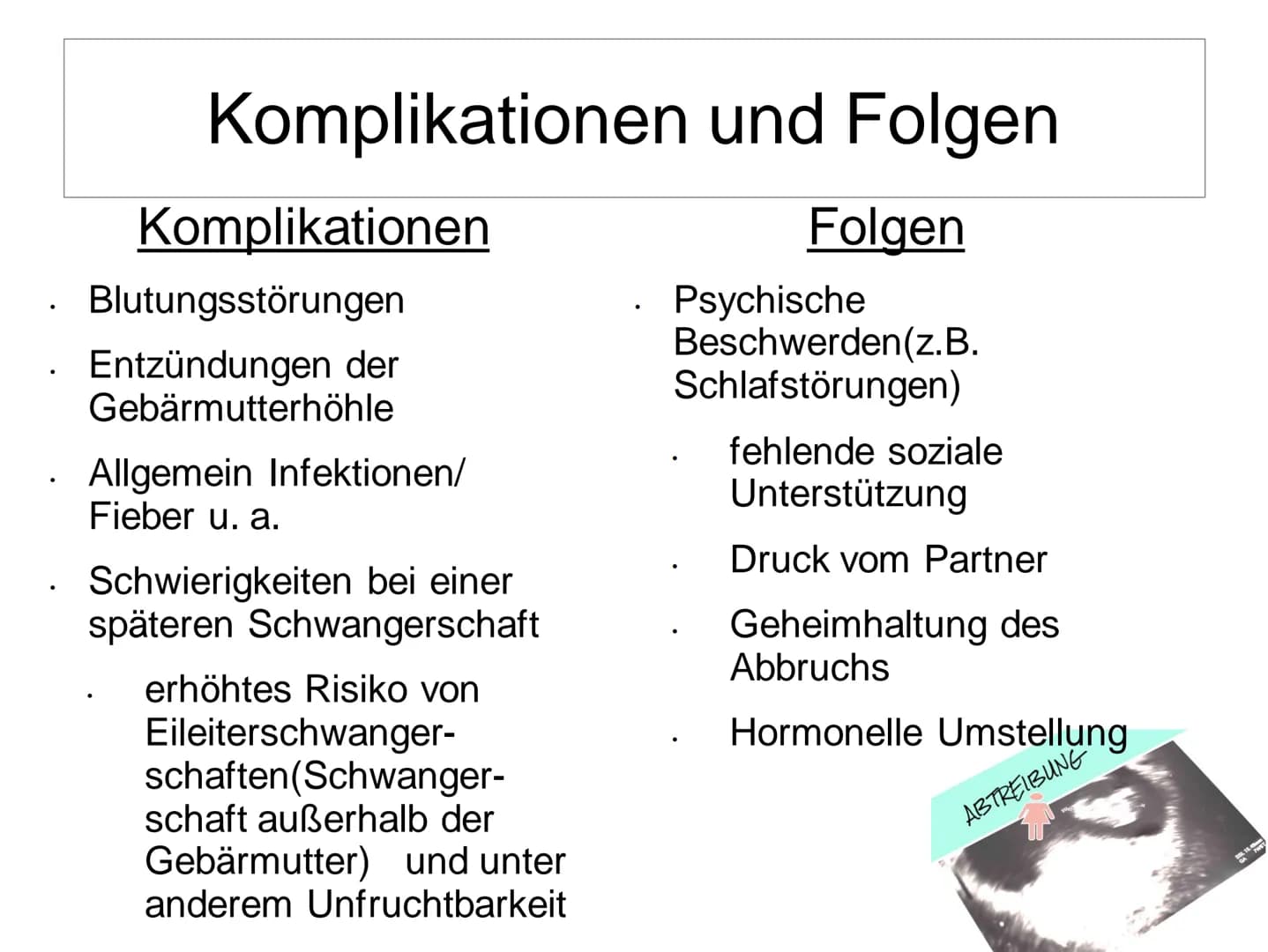 Schwangerschaftsabbruch
T
BERATUNGSPFLICHT
MULTIERZY
VERURTEILUNG
BELL
GYNÄKOLOGEN
ZEITDRUCK Schwangerschaftsabbruch
Gliederung:
• Allgemein