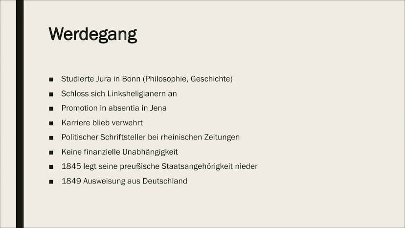KARL MARX
Religionskritik Gliederung
■ Werdegang
■
Kurzbiografie
■
Politische Einstellung
Opium des Volks - Grundlagen
Feuerbachs Projektion