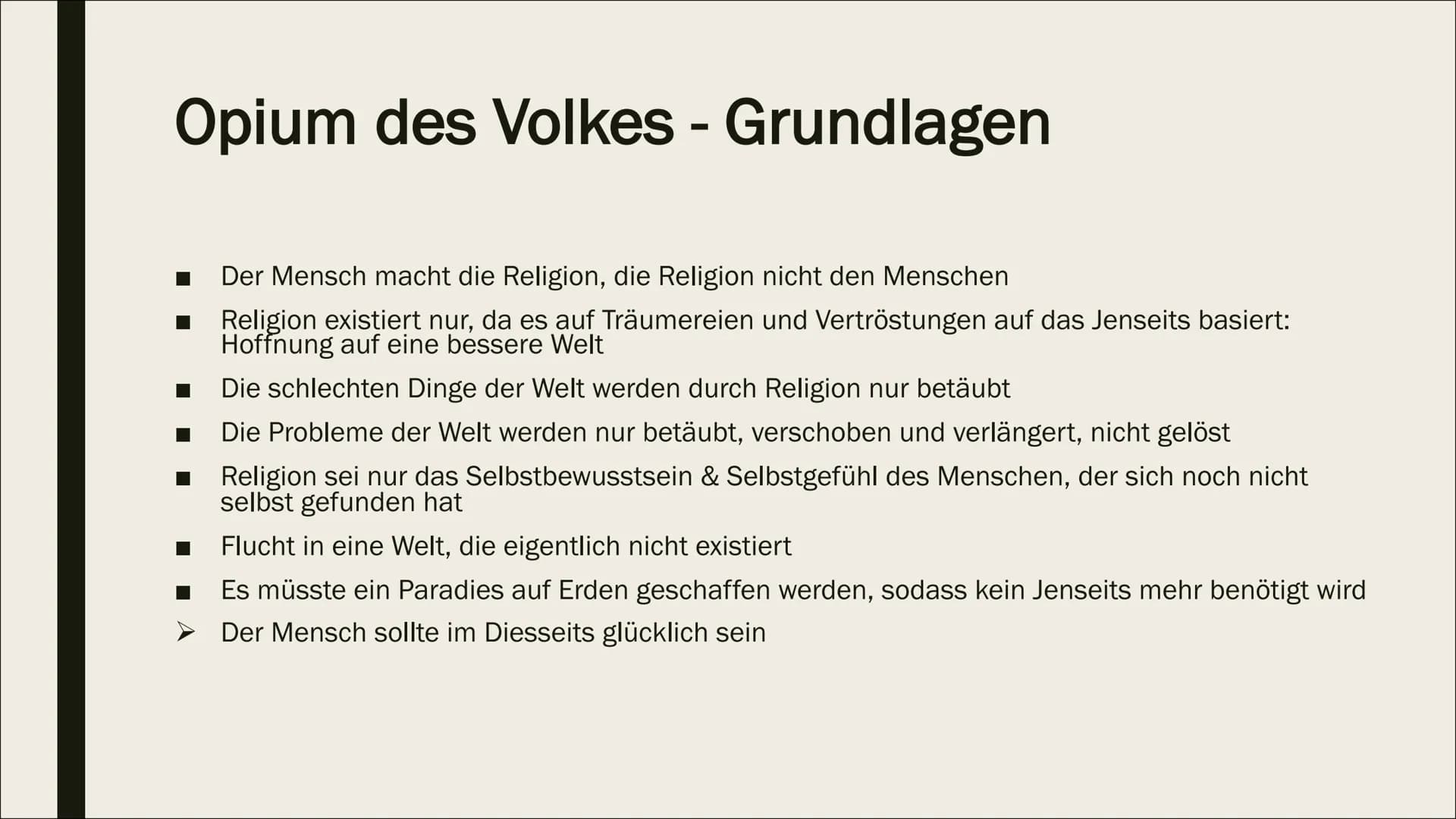 KARL MARX
Religionskritik Gliederung
■ Werdegang
■
Kurzbiografie
■
Politische Einstellung
Opium des Volks - Grundlagen
Feuerbachs Projektion