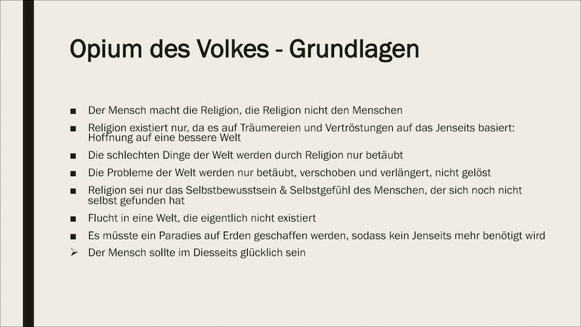 KARL MARX
Religionskritik Gliederung
■ Werdegang
■
Kurzbiografie
■
Politische Einstellung
Opium des Volks - Grundlagen
Feuerbachs Projektion
