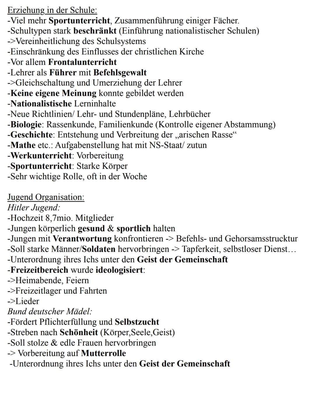 NS- Pädagogik
Nationalistische Erziehungsgrundsätze:
-Kind wird Fremdbestimmt
-Kein Raum für Individualität
->Rollen sind vorbestimmt
-Körpe