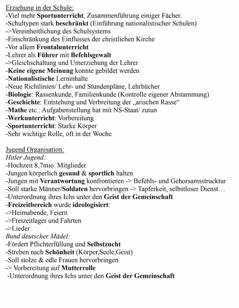 NS- Pädagogik
Nationalistische Erziehungsgrundsätze:
-Kind wird Fremdbestimmt
-Kein Raum für Individualität
->Rollen sind vorbestimmt
-Körpe
