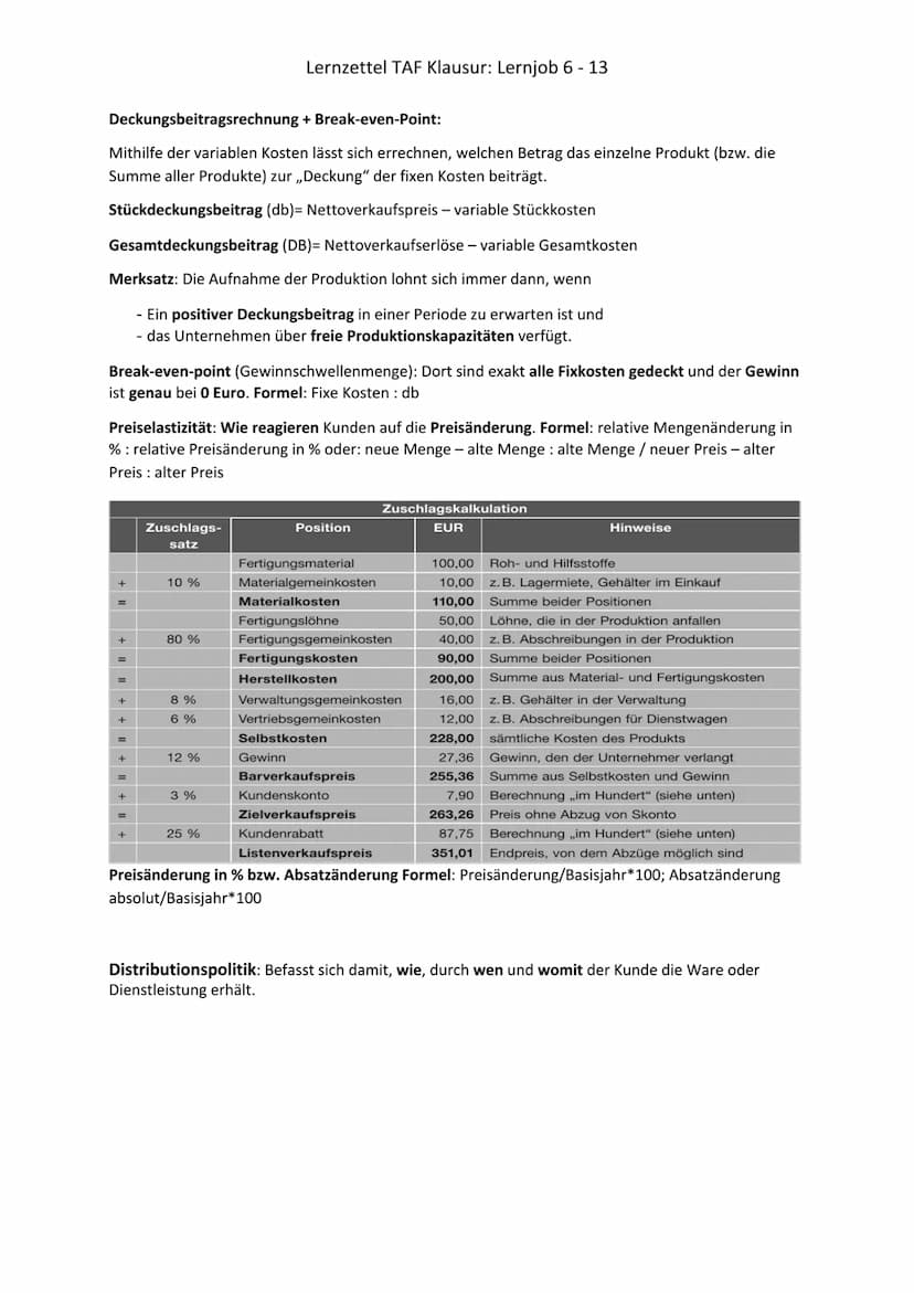 Themenbereiche der Portfoliomatrix:
Marktwachstum
10%
5%
Lernzettel TAF Klausur: Lernjob 6 - 13
0
?
Question Marks
Poor Dogs
1
Stars
Cash Co