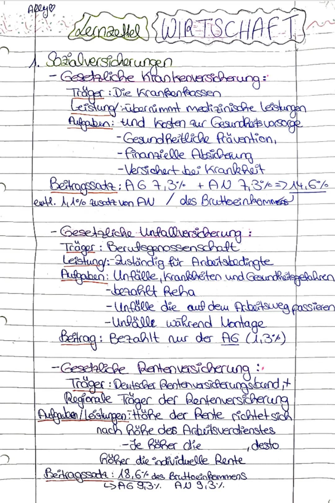 2. Lohnabrechnung
-7,3% 93% 1,2%. 1,525%.
Abzüge = - Sozialversicherungen (KV, UV, RV,AU, PU)
Vou Brutto) - Lohnsteuer
lohn
-Kirchensteuer 9