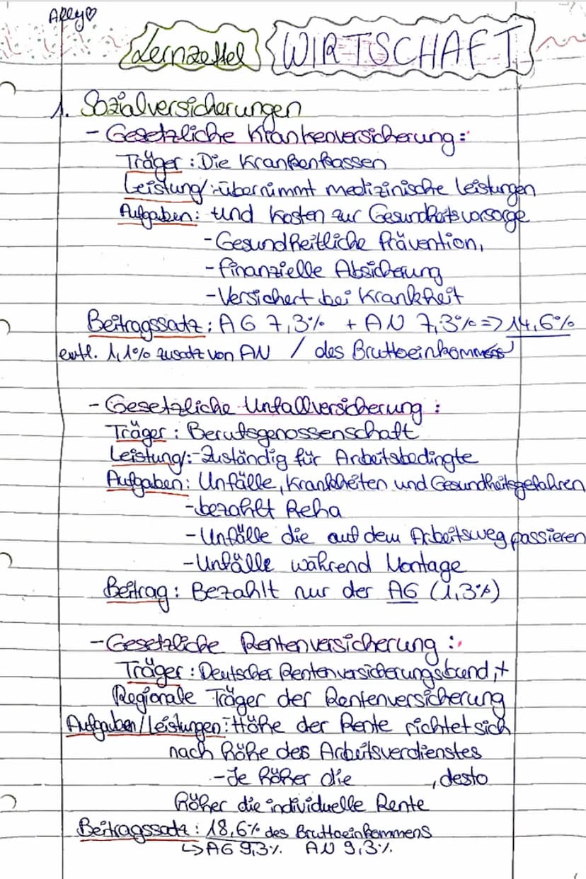 2. Lohnabrechnung
-7,3% 93% 1,2%. 1,525%.
Abzüge = - Sozialversicherungen (KV, UV, RV,AU, PU)
Vou Brutto) - Lohnsteuer
lohn
-Kirchensteuer 9