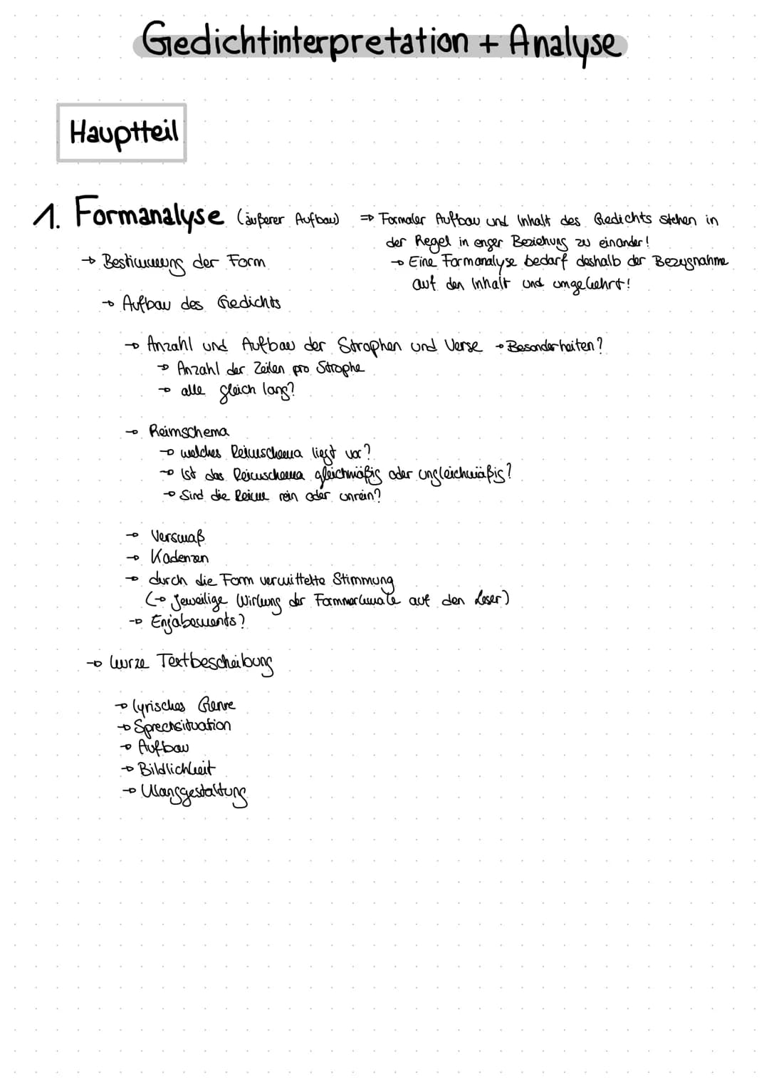 Gedichtinterpretation + Analyse
Einleitung
Titel, Autor, Textant, Entstehungzeit. Jahr der Veröffentlichung, Epoche
zentrales Thema
(Vermetu