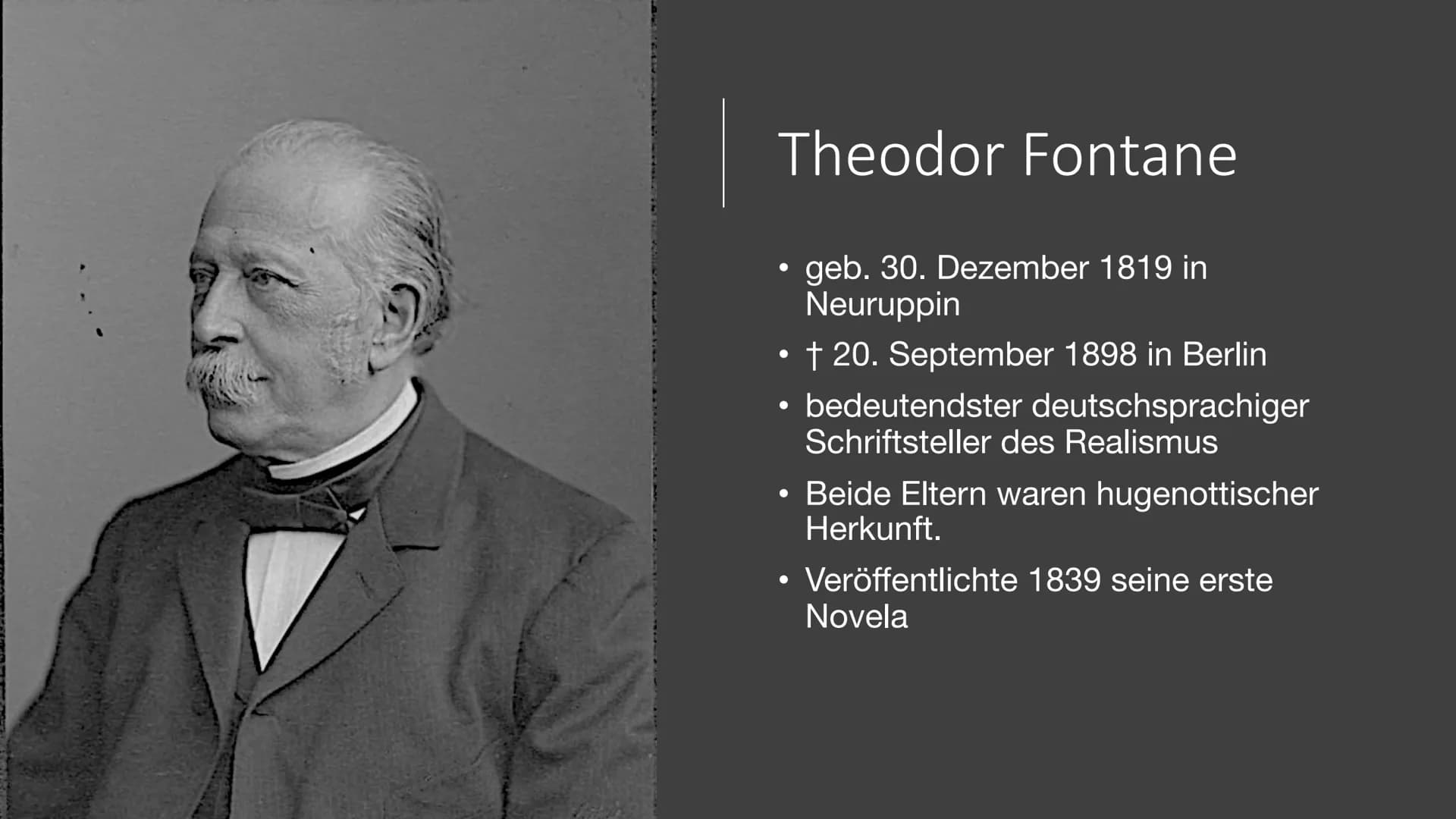 Effi Briest
Von Nora. L, Melissa. B, Sara. R Gliederung
kasal
●
●
●
●
●
●
●
●
●
Theodor Fontane
• Handlungsverlauf
●
●
Zeitgeschichtlicher H