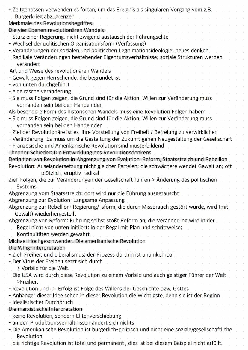 GE1 Die amerikanische Revolution
Theorien und Modelle zu Umbruchsituationen
Definitionsschwierigkeiten
- eine eindeutige und allgemein akzep