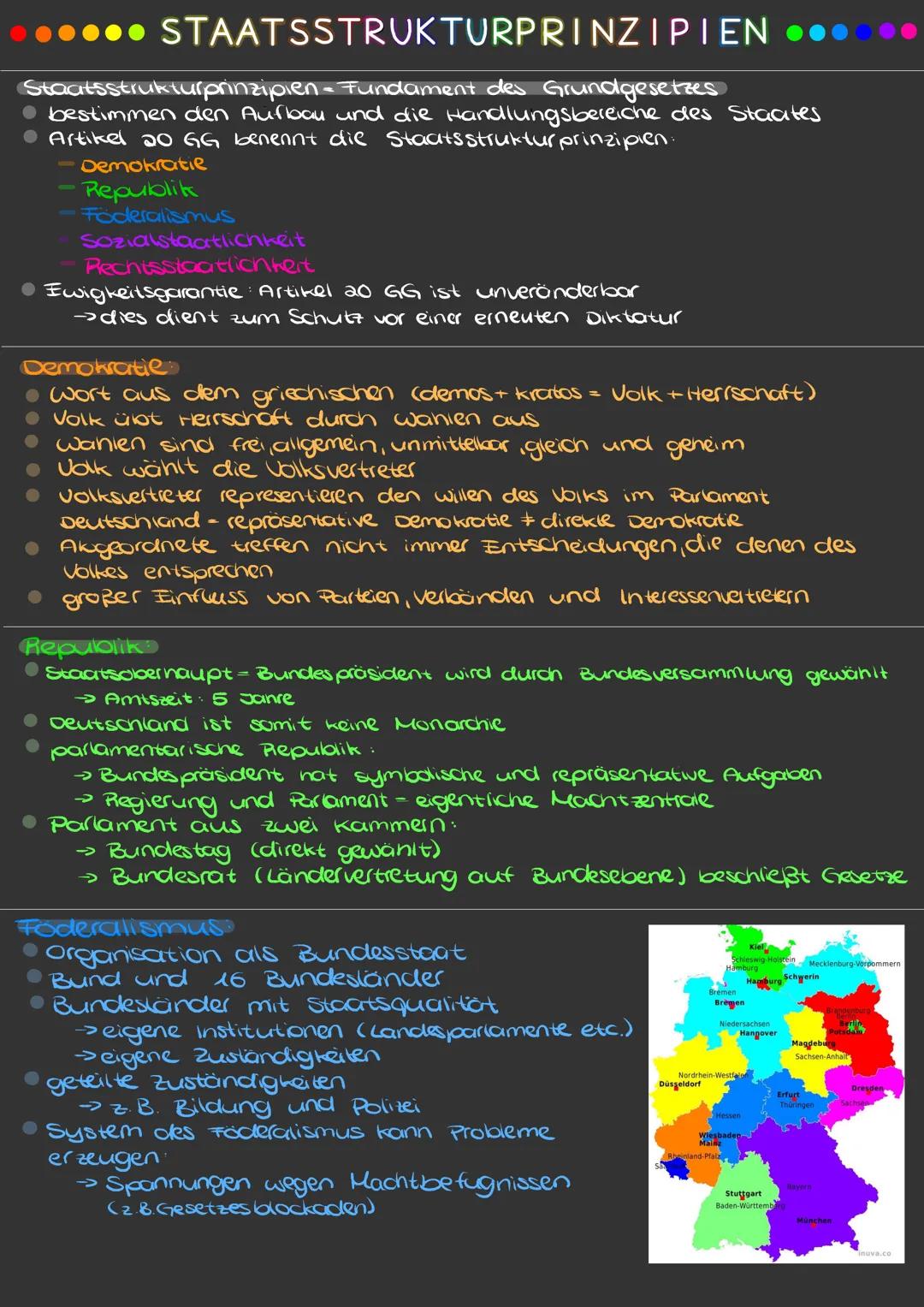 •• STAATSSTRUKTURPRINZIPIEN

• Staatsstrukturprinzipien - Fundament des Grundgesetzes
• bestimmen den Aufbau und die Handlungsbereiche des S