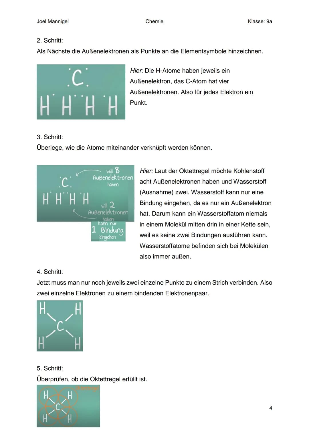 Joel Mannigel
●
Atombindungen
Atome können durch verschiedene Bindungen zu Molekülen oder Verbindungen
kombiniert werden.
●
Chemie
●
Die Ato