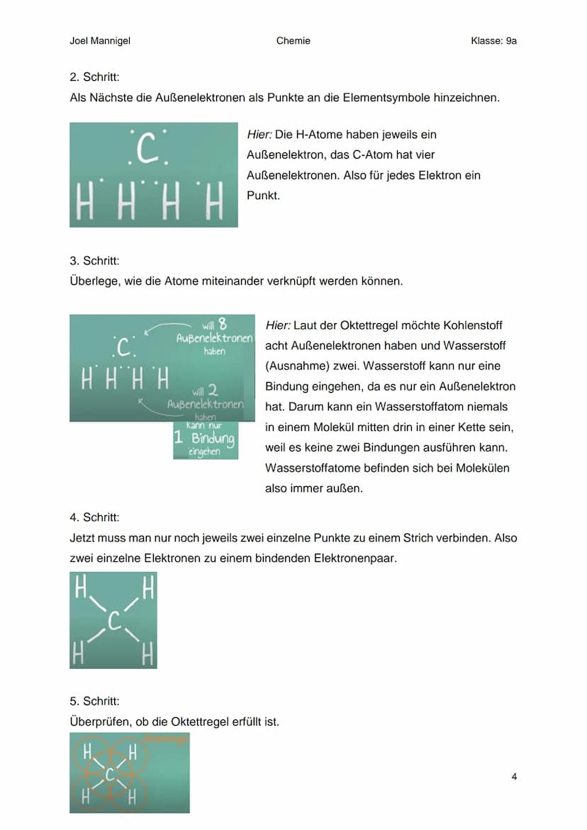 Joel Mannigel
●
Atombindungen
Atome können durch verschiedene Bindungen zu Molekülen oder Verbindungen
kombiniert werden.
●
Chemie
●
Die Ato