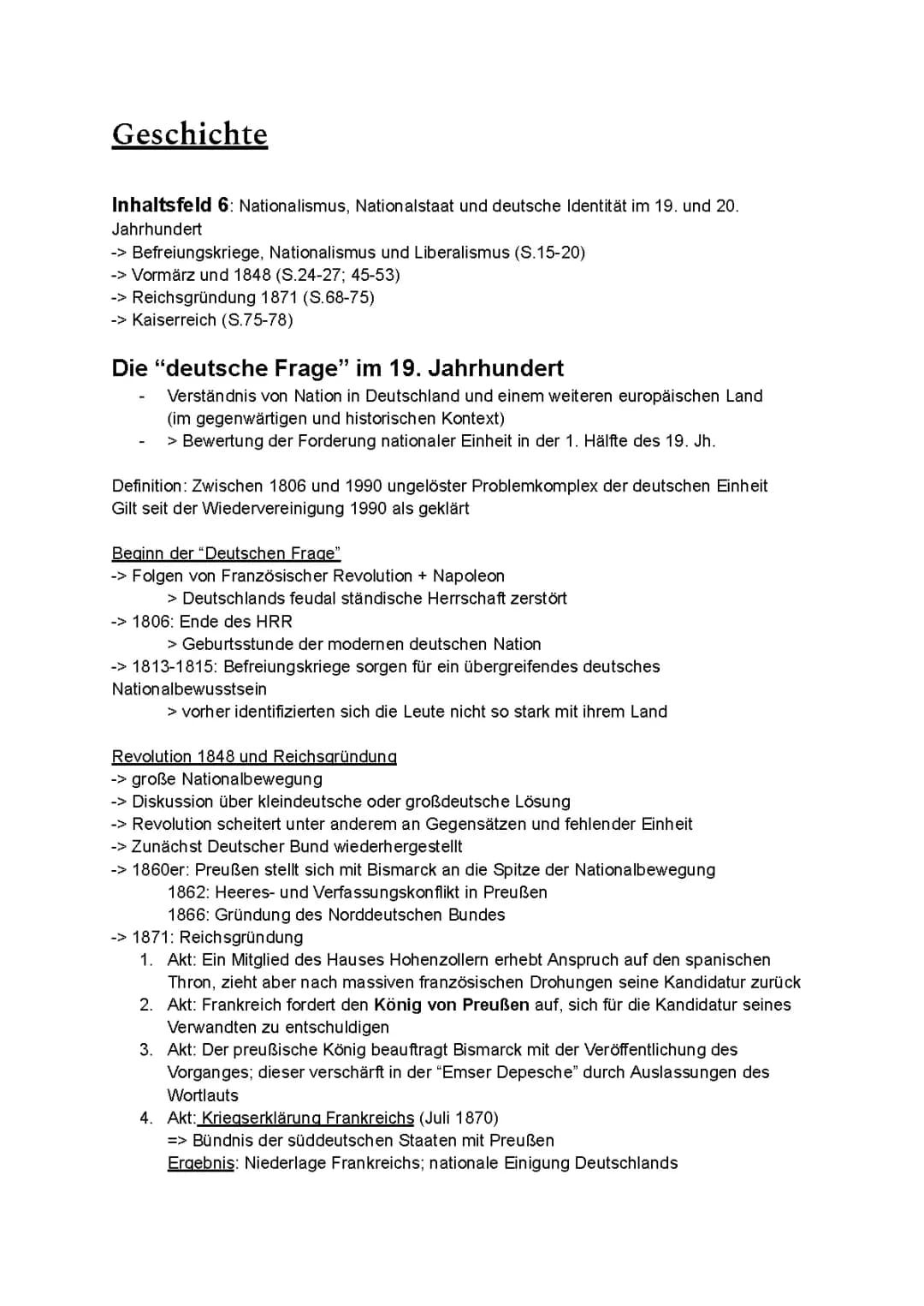 Geschichte Abitur Zusammenfassung & Lernzettel 2024 – Einfach erklärt!