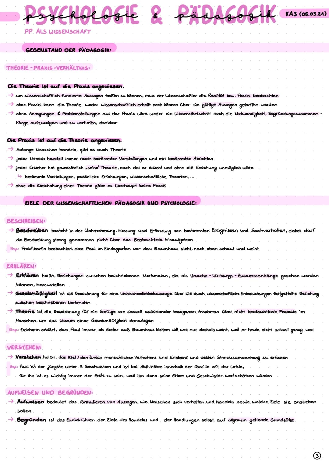 psychologie & pädagogik
PÄDAGOGIK
PP ALS WISSENSCHAFT
ALLTAGSTHEORIE / WISSENSCHAFTUCHE THEORIE:
ALLTAGSTHEORIE:
Mit Alltagstheorie bezeichn