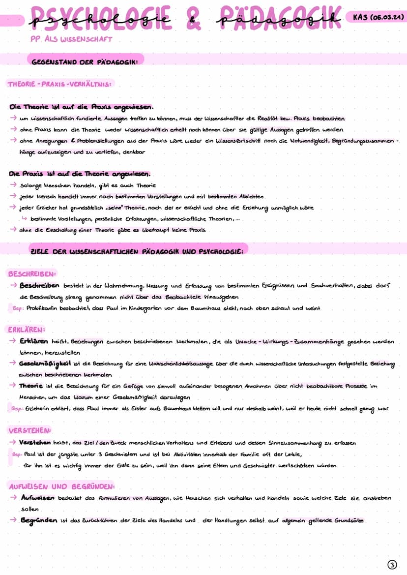 psychologie & pädagogik
PÄDAGOGIK
PP ALS WISSENSCHAFT
ALLTAGSTHEORIE / WISSENSCHAFTUCHE THEORIE:
ALLTAGSTHEORIE:
Mit Alltagstheorie bezeichn