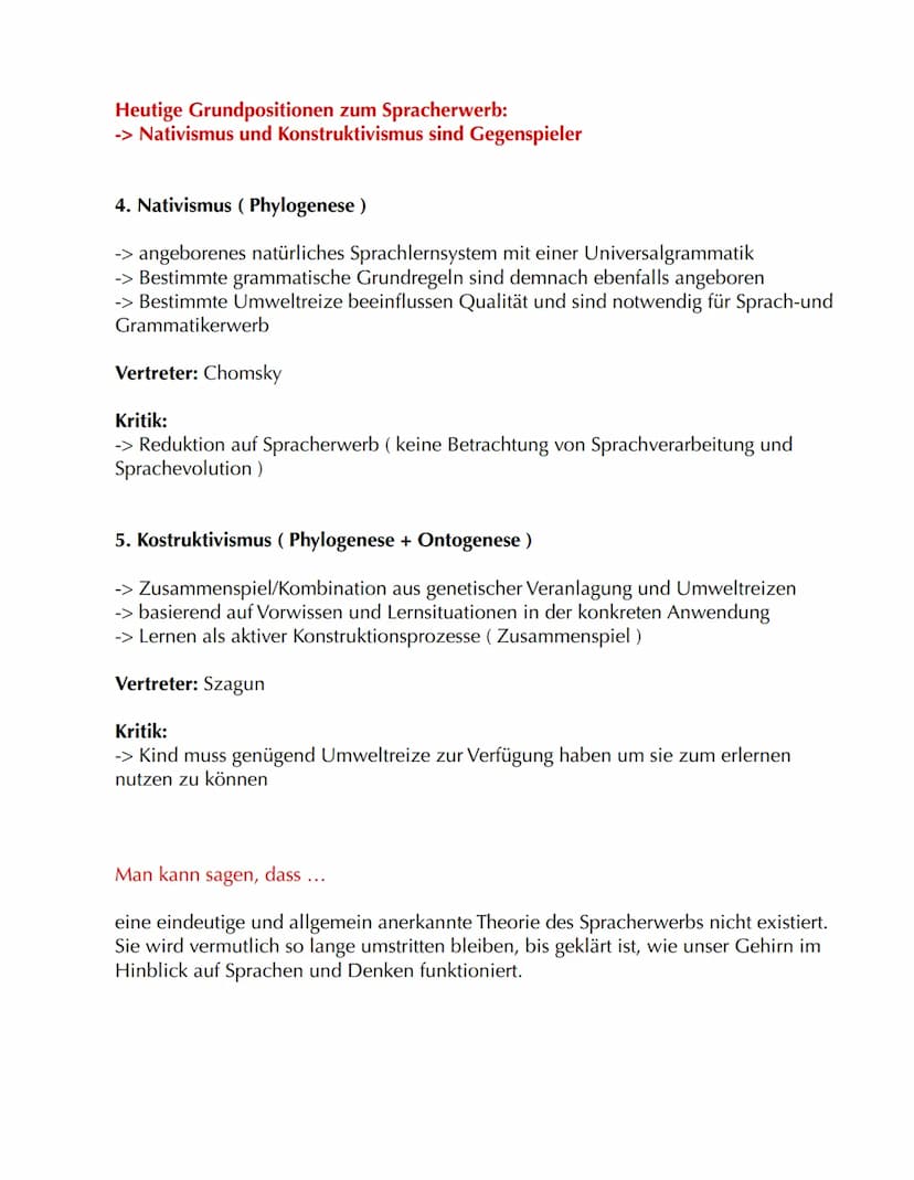 Phylogenese
(Angeboren-genetisch determiniert)
-> Beschreibt den gesamten Evolutionsprozess einer Art, hier der Mensch
-> Sprachentwicklungs