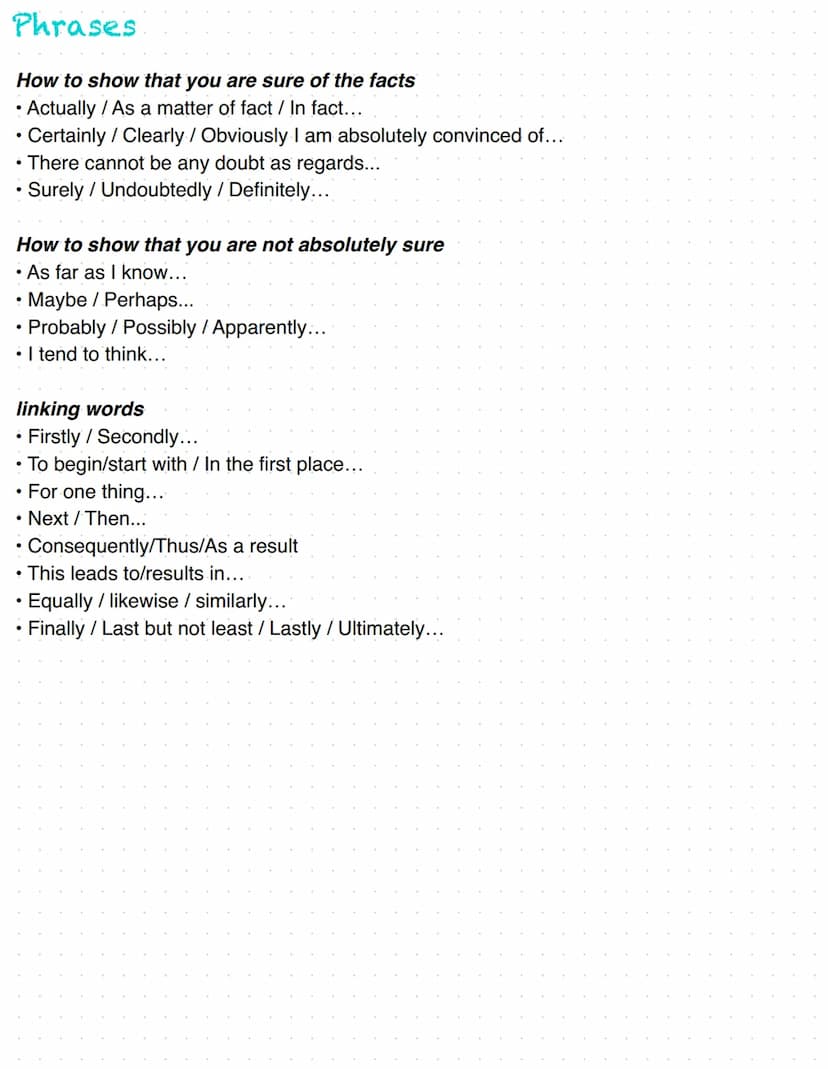Argumentative Essay English
Schritt 1)
Sammle Ideen, Notizen, Beispiele, Argumente, Erklärungen etc. und ordne sie in einer logischen Reihen