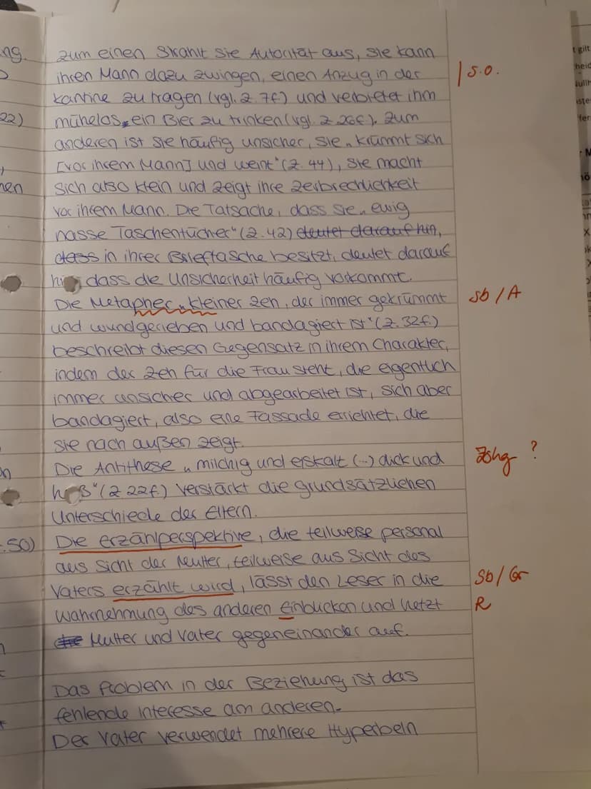 5
10
15
20
25
30
Deutsch 31
Gegensatz
35
Klausur Nr. 1
Aufgabe: Interpretiere den folgenden Text
18.10.2019
Herta Müller: Mutter, Vater und 