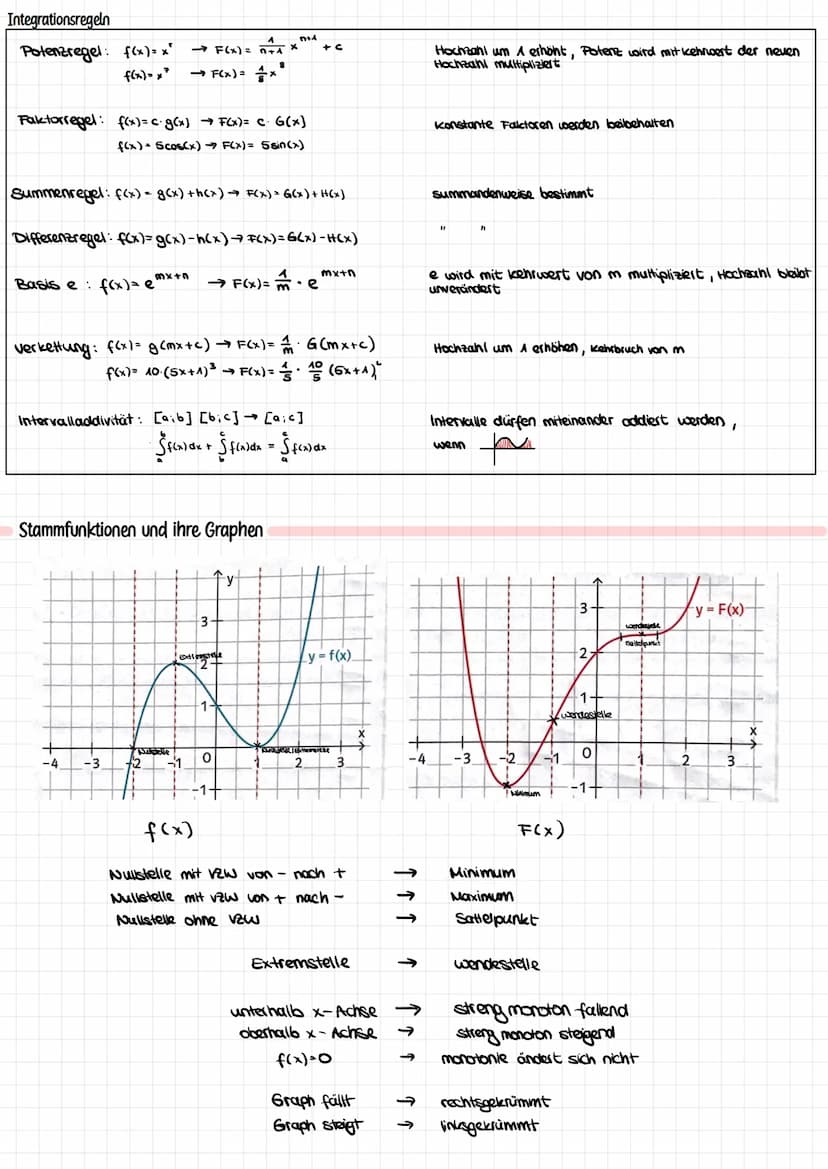Integralrechnung
orientierter Flächeninhalt
Definition: Das bestimme Integral von f über [a; b] ist der orientierte Flächeninhalt, den der G