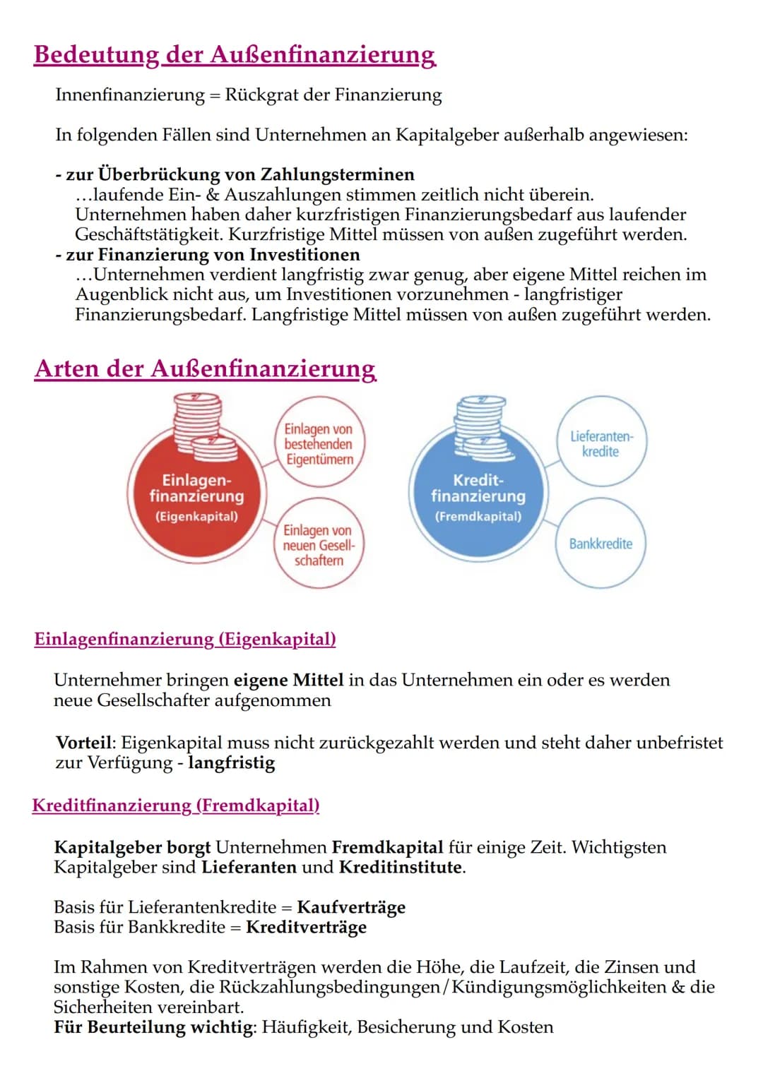 FINANZPLANUNG
Geldflüsse des Unternehmens
Einzahlungen/Auszahlungen = sämtliche Zu- & Abgänge von Bargeld,
sowie Einlagen und Abhebungen vom