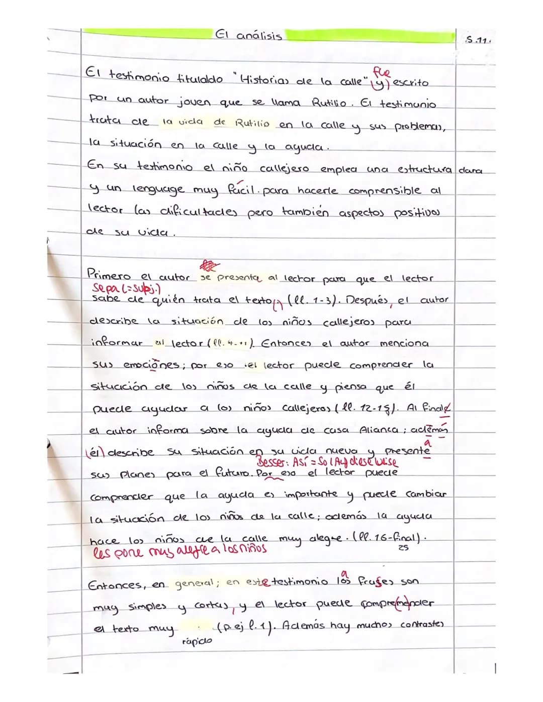 A
de
El testimonio titulaldo.
fue
"Historias de la calle "y) escrito
por un autor joven que se llama Rutilio. El testimunio.
trata de la vid
