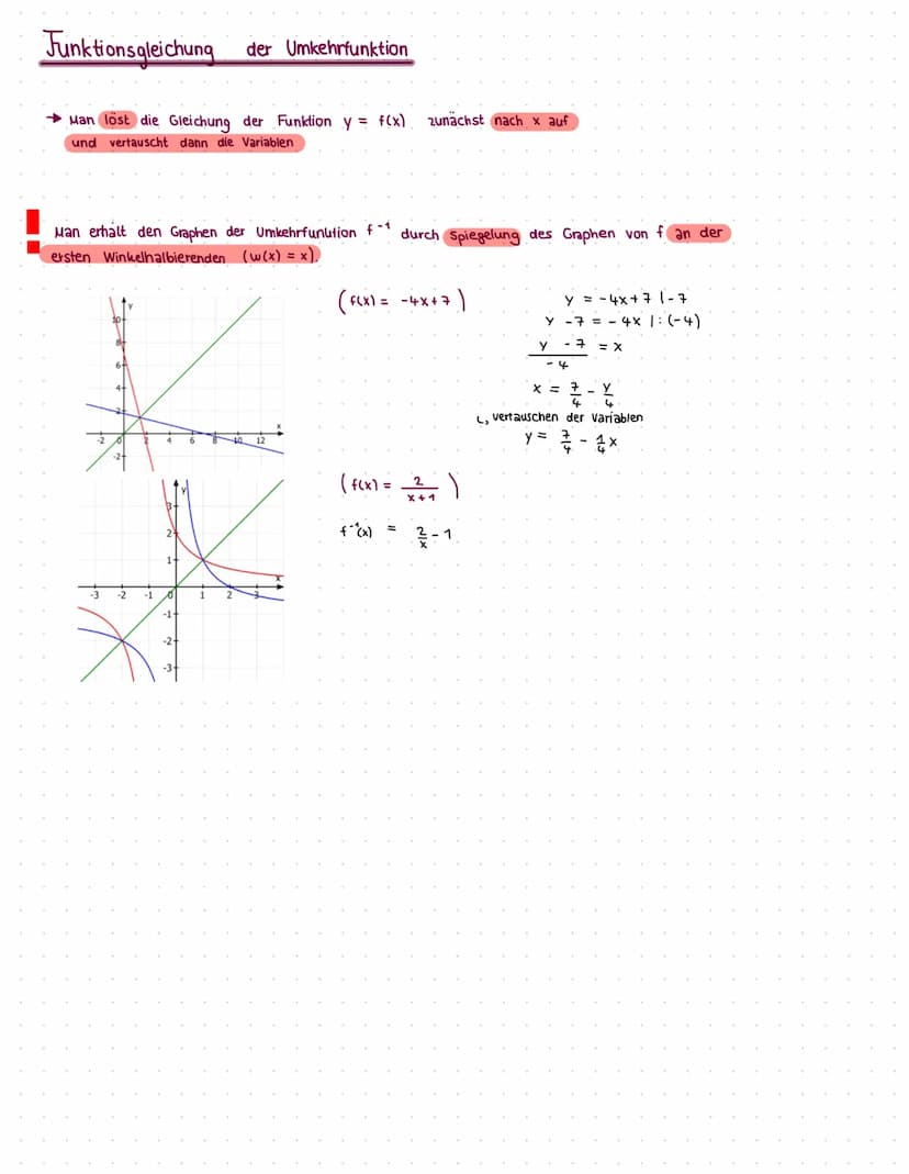 8.11.2 Kriterien für die Umkehrbarkeit
Anschauliches Kriterium
Poistelle
2
Beispiel 1: f(x) = mit D = R\{-1}
X+1
Jedem x-Wert wird eindeutig