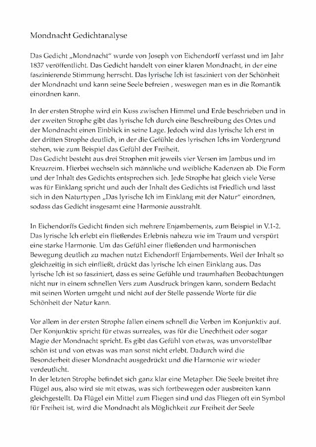 Know Gedicht Mondnacht Analyse thumbnail