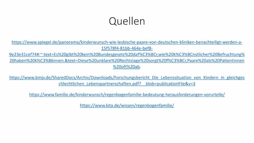 Regenbogenfamilien
von Definition:
Unter einer Regenbogenfamilie versteht man eine Familie, die aus gleichgeschlechtlichen Eltern und einem
