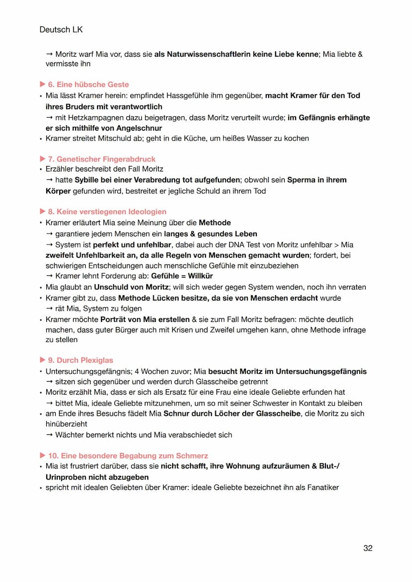 Deutsch LK
CORPUS DELICTI
Inhaltszusammenfassung
1. Das Vorwort
• aus fiktiven Werk Heinrich Kramers: ,,Gesundheit als Prinzip staatlicher L