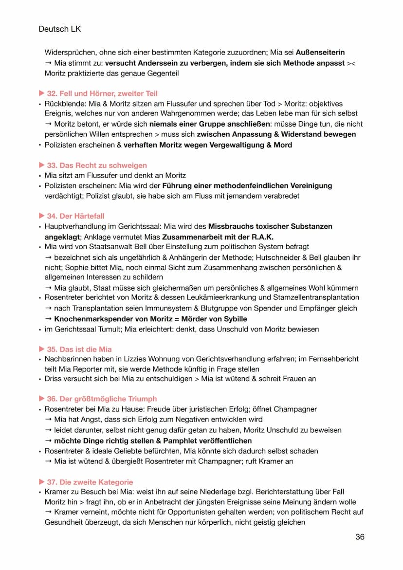 Deutsch LK
CORPUS DELICTI
Inhaltszusammenfassung
1. Das Vorwort
• aus fiktiven Werk Heinrich Kramers: ,,Gesundheit als Prinzip staatlicher L