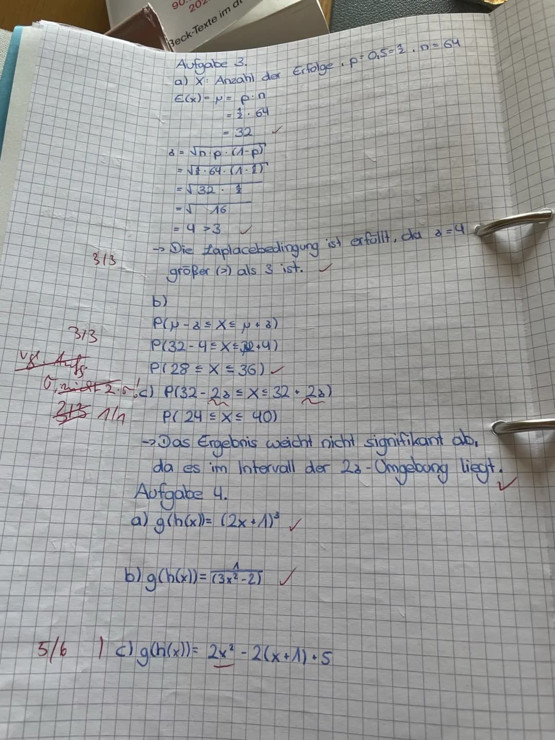 Q2 MGK3
2.Klausur
Name:
Teil 1 (hilfsmittelfrei)
In diesem Teil dürfen keine Hilfsmittel verwendet werden. Alle Lösungswege müssen
nachvollz