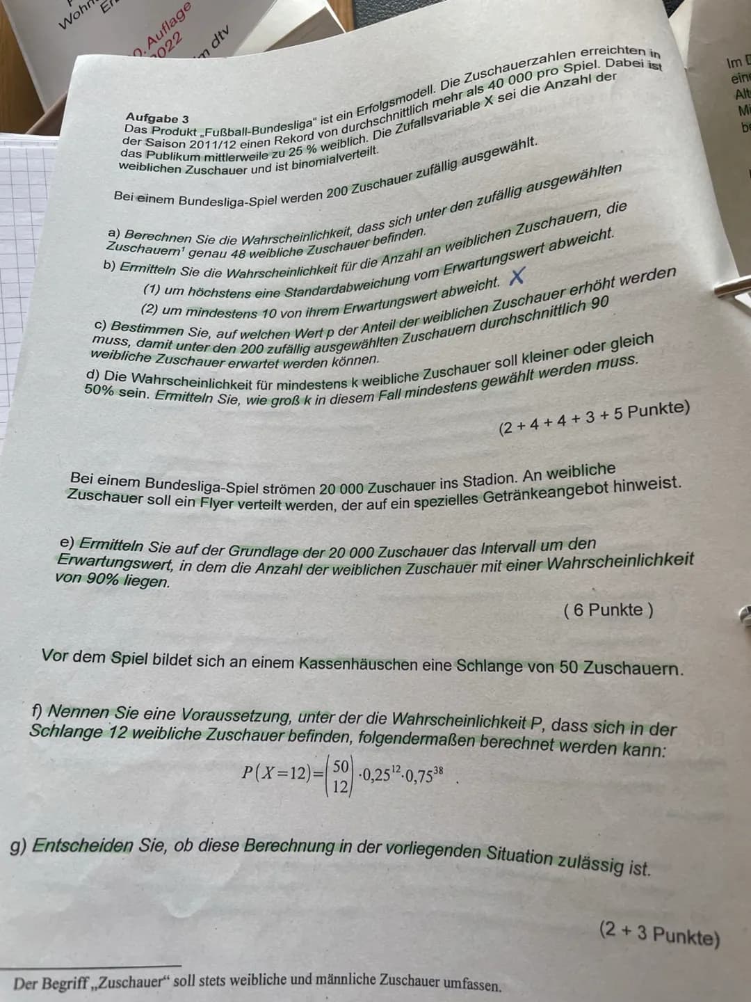 Q2 MGK3
2.Klausur
Name:
Teil 1 (hilfsmittelfrei)
In diesem Teil dürfen keine Hilfsmittel verwendet werden. Alle Lösungswege müssen
nachvollz