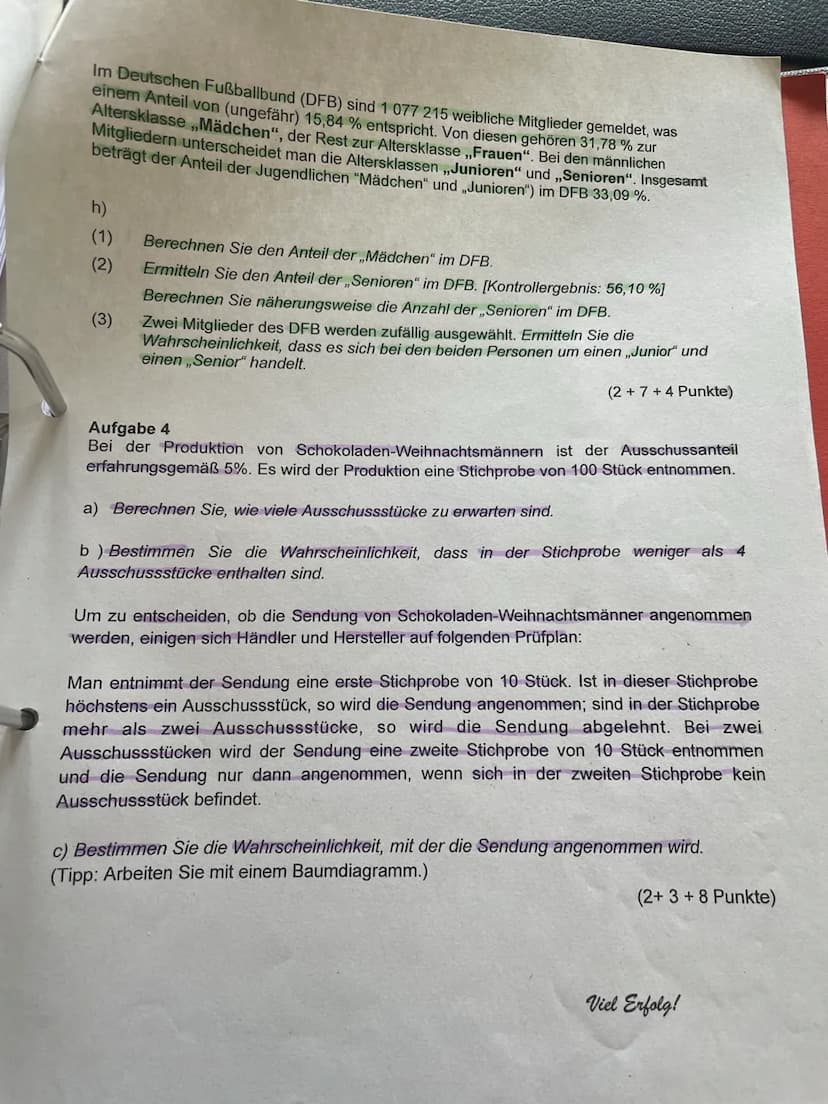 Q2 MGK3
2.Klausur
Name:
Teil 1 (hilfsmittelfrei)
In diesem Teil dürfen keine Hilfsmittel verwendet werden. Alle Lösungswege müssen
nachvollz
