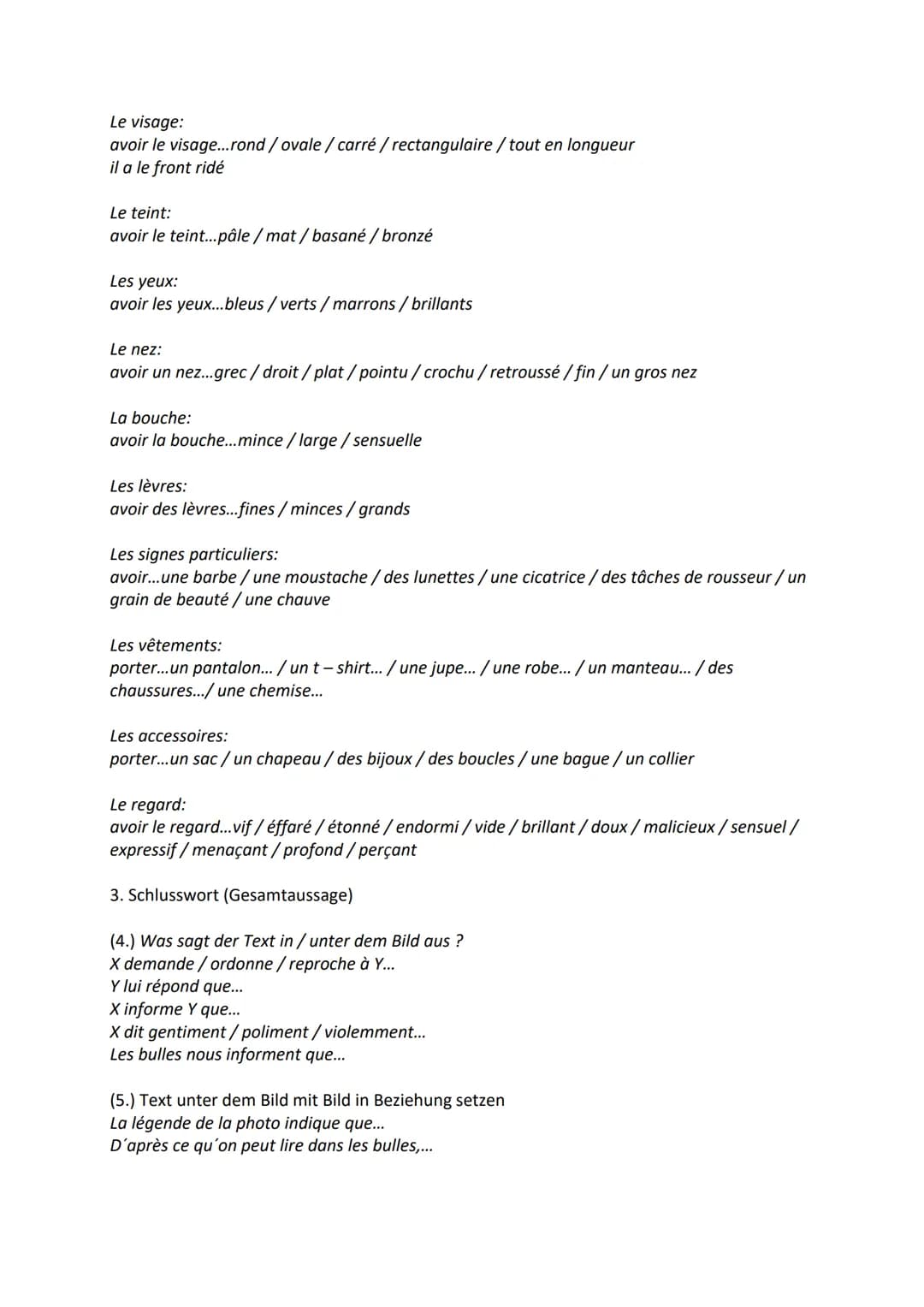 Monolog:
1. Allgemeine Informationen (Bildtypus, Künstler, Veröffentlichung, allgemeines Thema)
Bildtypus:
Il s'agit de/d'...une photo / un 
