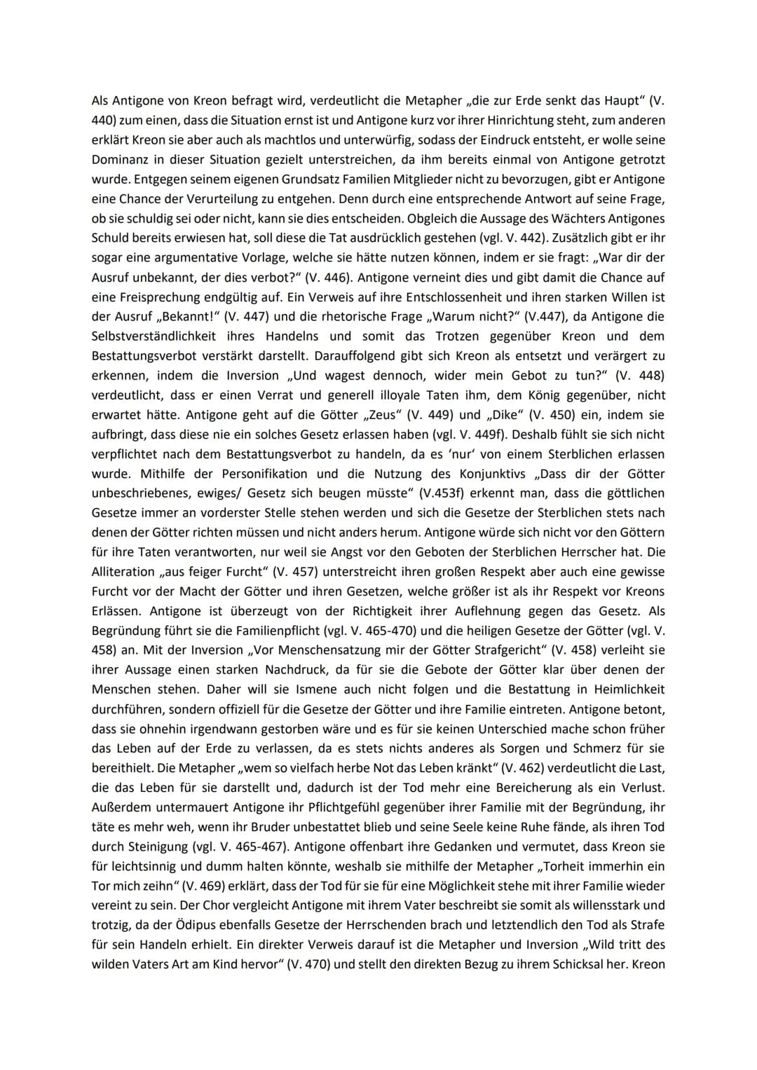 Antigone: Streitgespräch Kreon & Antigone - Analyse
Die Tragödie ,,Antigone" wurde von Sophokles im Jahr 442 v. Chr. verfasst und stammt som