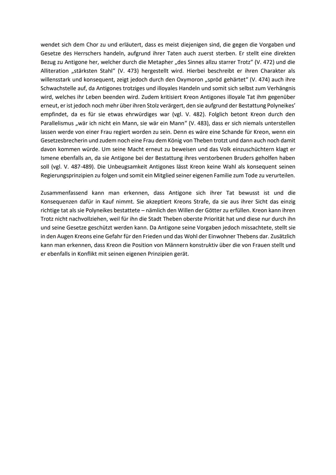 Antigone: Streitgespräch Kreon & Antigone - Analyse
Die Tragödie ,,Antigone" wurde von Sophokles im Jahr 442 v. Chr. verfasst und stammt som