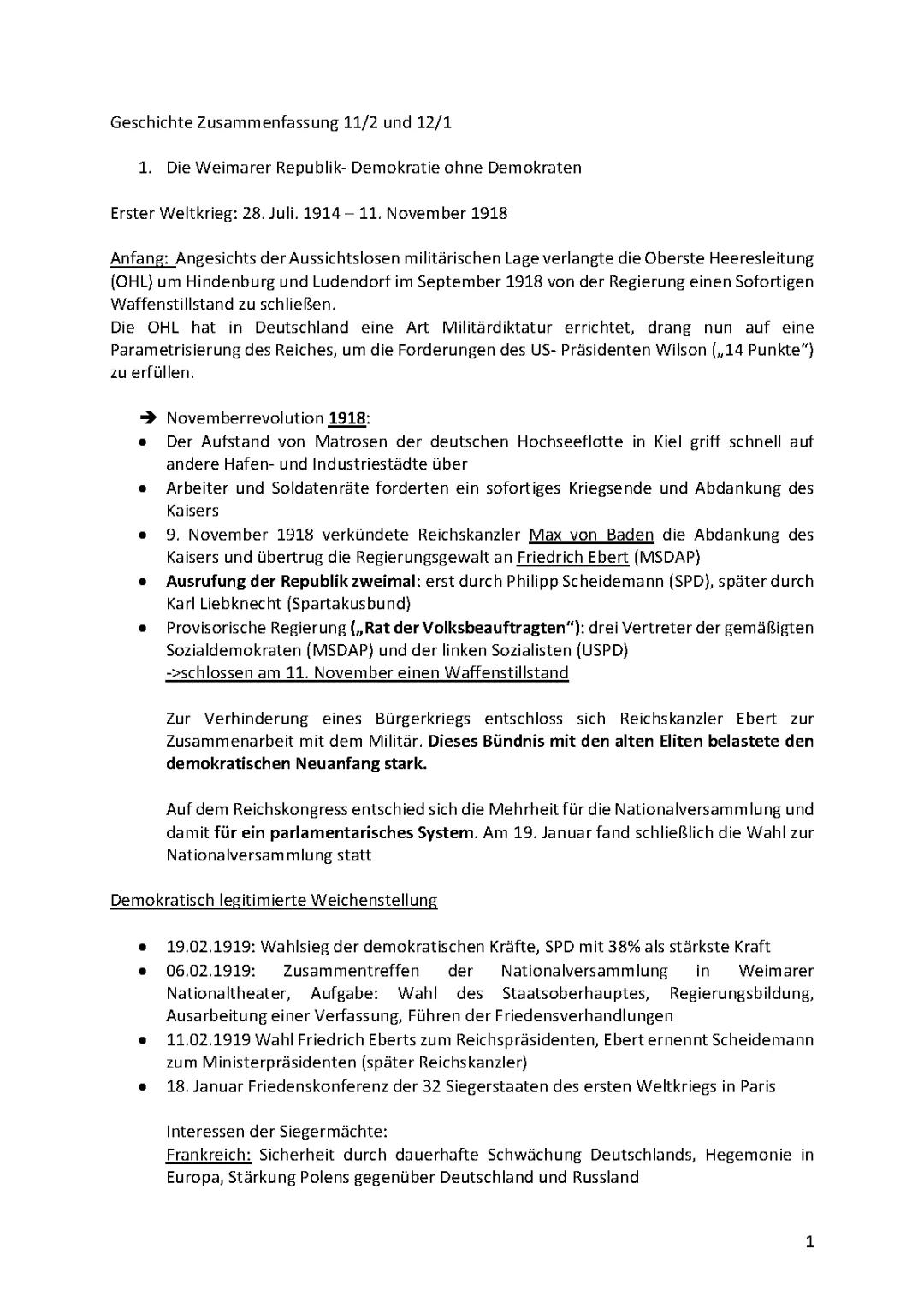 Notstand in Bayern 1923 einfach erklärt: Die Räterepublik und der Versailler Vertrag